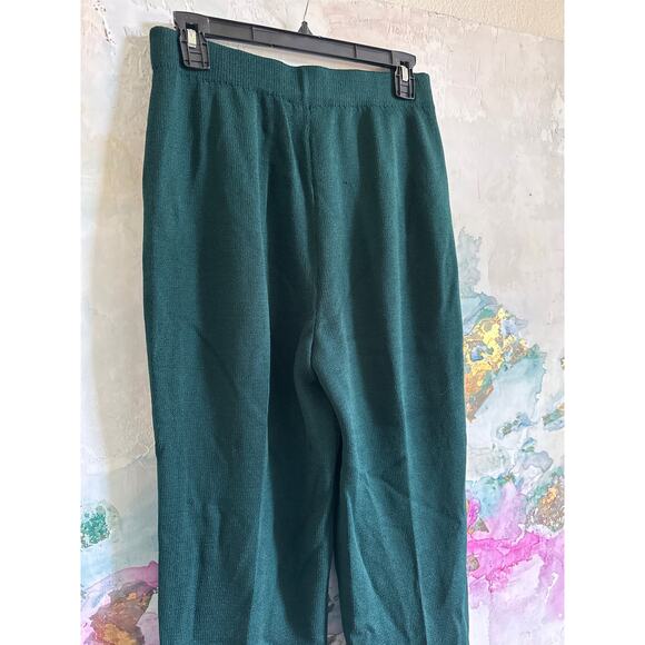 St.  John Evening Dark Green Santana Pleated Pants Size 6 - Picture 5 of 5